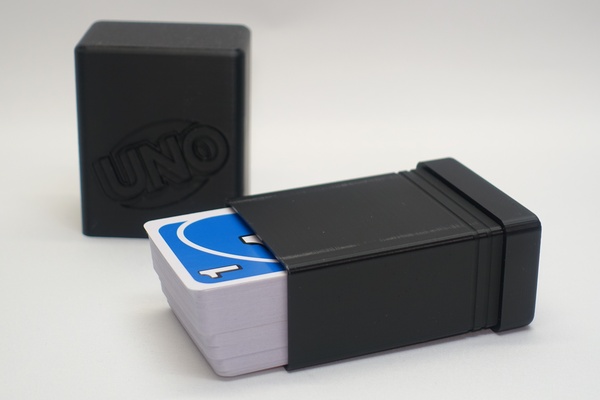 uno cards hardcase by tridense toys & games card cardgame mattel dos unocardbox unocardholder 3d print model - Mito3D