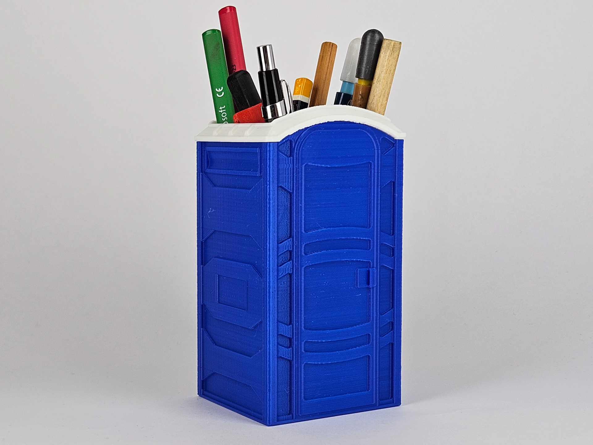 porta pot stylo titulaire soutien by 3d senju outils organisateurs organisateur organiser tasse toilette crayon porte crayons marqueur brosse plume stockage récipient bureau accessoires décor espace rangement accessoire table amusement réplique 3D print model - Mito3D