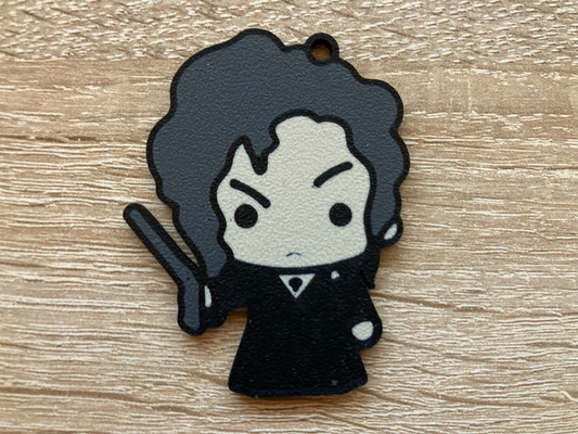 harry potter - bellatrix keychain 4 colors by jakubhroch art signs & logos 3d print model - Mito3D