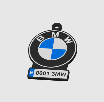 llavero bmw matricula keychain tuition europe 3m by xtronchox fashion models keyring tag cabrio 3d print model - Mito3D