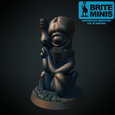 estrangeiro pistola 28mm suporte fdm friendly by brite minis brinquedos jogos personagens espaço localizador estrelas thingiverse cosmos stargrave extraterrestre 3d print model - Mito3D