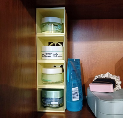 apilable cara crema organizador by laura12 casa modelos estante caja envase baño gabinete protección piel 3d print model - Mito3D
