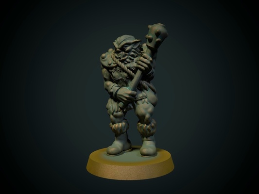 épouvantail 28mm support fdm amical by brite minis jouets jeux personnages monstre dnd donjons dragons orc ork chose universelle goblinoïde 3d print model - Mito3D