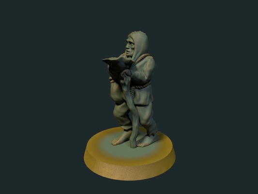 mendigo 28mm suporte fdm amigáveis by brite minis brinquedos jogos personagens fantasia medieval thingiverse habitantes cidade 3d print model - Mito3D