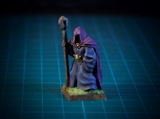 hooded stranger 28mm no supports fdm by brite minis toys & games characters dnd warhammer rpg wizard thingiverse hood rangersofshadowdeep monk mage cultist 3d print model - Mito3D