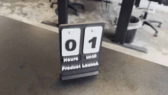 anpassbar veranstaltung countdown by d0tch kunst zeichen logos büro zähler kalender schreibtisch zubehör timer ereigniscountdown 3d print model - Mito3D