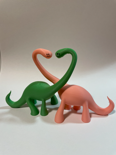 dinosauri in amore by balzo98 arte sculture dino dinosauro fidanzata fidanzato san san valentino valentino concorso dinosauriinnamorati 3d print model - Mito3D