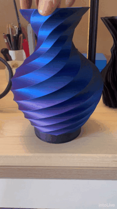 spiral vase multicolor by andr3d household decor cup my makerworld house flower container vaseflower 3d print model - Mito3D