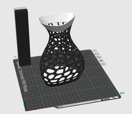 mmv my vase zweifarbig schnell by uzuniita generativ 3d modell bastelideen vaseart vaso bambu a1 3d print model - Mito3D