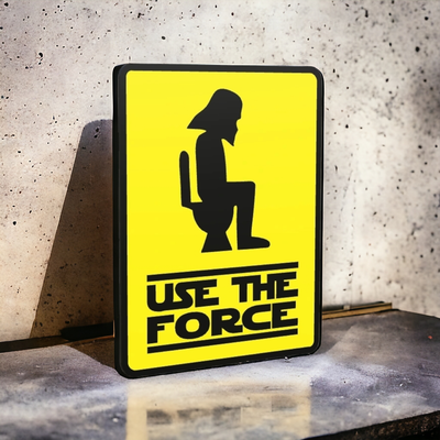 plate force by zupa 3d household decor sign star wars black yellow 3d print model - Mito3D