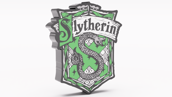 slytherin lightbox harry potter by valeria momo & mattia art models potterhead hogwarts magic wizard lamp led light gryffindor piton 3d print model - Mito3D