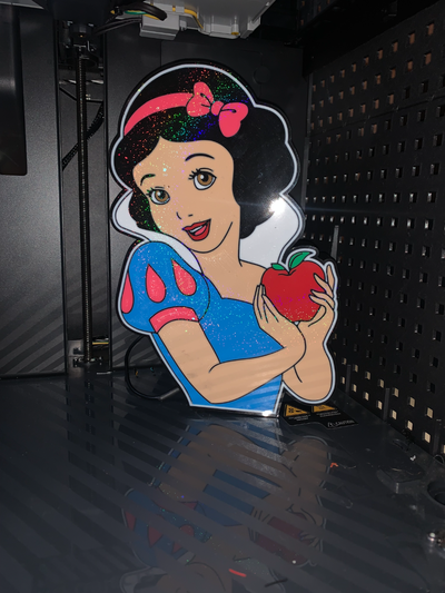 schneewitchen led lightbox by gare-sb art signs & logos snowwhite disney 3d print model - Mito3D