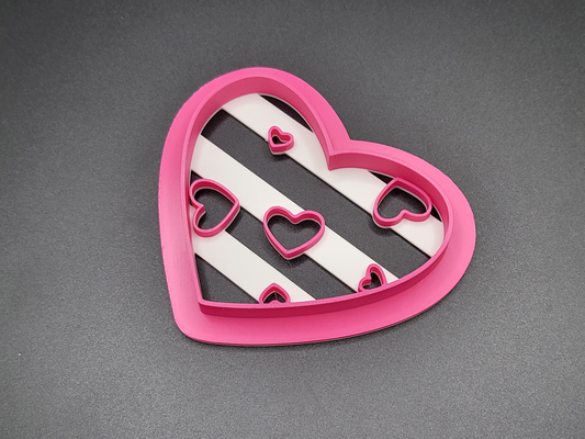 san valentino giorno cuore biscotto taglierina by nweishar domestico festività cuori forma regalo cucinando cottura cookiecutter accessori infornare biscotti forno rosa bianca amore più carino 3d print model - Mito3D