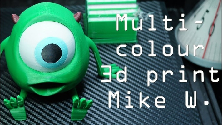 miguel wazowski multicolor remezclar mmu remezclado by iczfirz miniaturas criaturas monstruo multi color multimaterial 3d print model - Mito3D