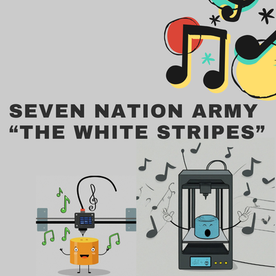 a1 start sound nation army white stripes mini printer noise by thundercat 3d accessories music tone audio startup song 3d print model - Mito3D