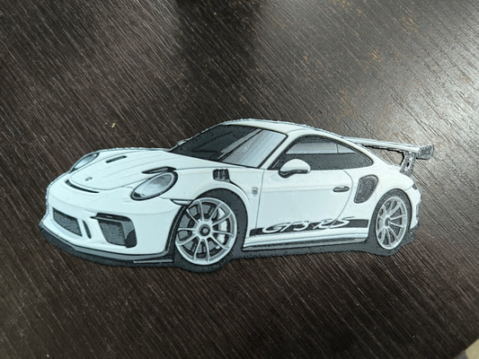 porsche gt3 rs forja chapéus by caçadorabcz arte 2d veicular 911 carro 3d print model - Mito3D