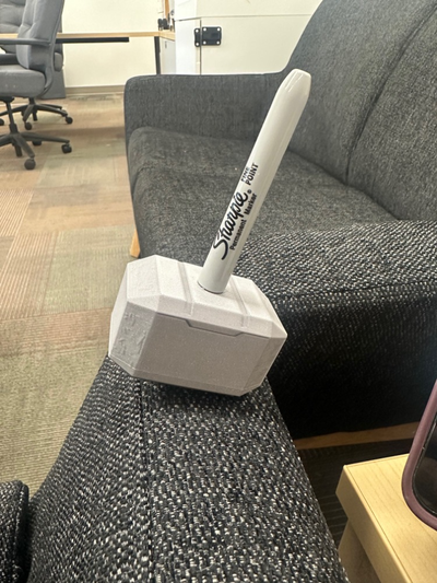 thor's hammer mjolnir sharpie cap by goldiesvinyl household office thor marvel pen 3d print model - Mito3D