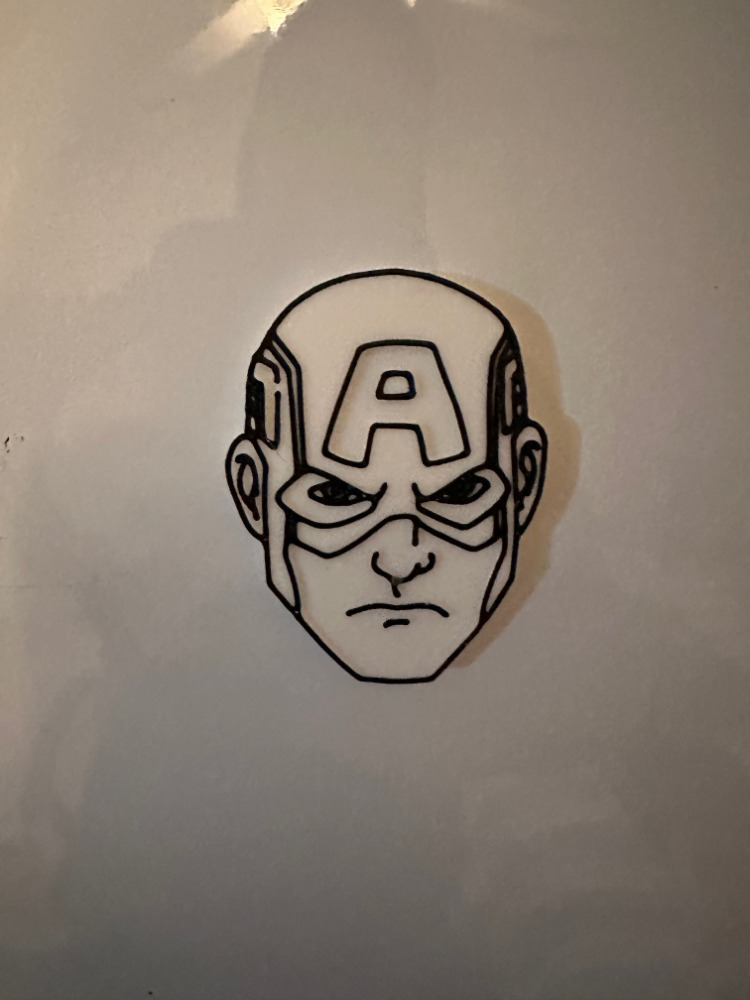 capitano america magnete by goldiesvinyl domestico arredamento cap meraviglia vendicatori frigo 3D print model - Mito3D