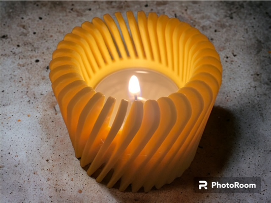 tealight mumlar yular çay ışık mum kulp destek 38mm typ1 by papalmi ev halkı dekor tutucu dekorasyon deko yaşayan oda sanat a1 a1mini p1p p1s x1carbon mumluk 3d print model - Mito3D