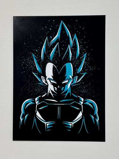 vegeta dragon ball hue forge by wolfskrim generative 3d model hueforge & lithophane 3d print model - Mito3D