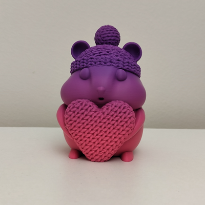 hamster örme kalp by trixs3d sanat heykeller sevgililer günü 3d print model - Mito3D