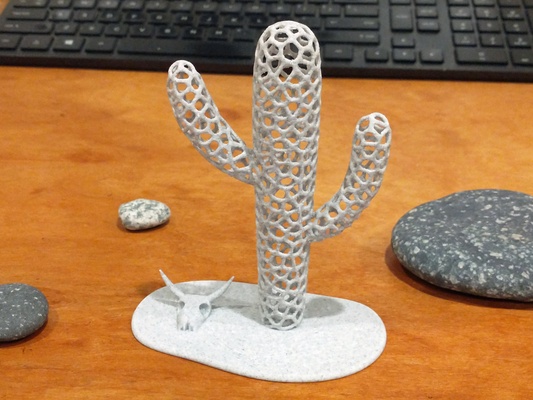 saguaro cactus squelette by lobocnc art sculptures 3d print model - Mito3D