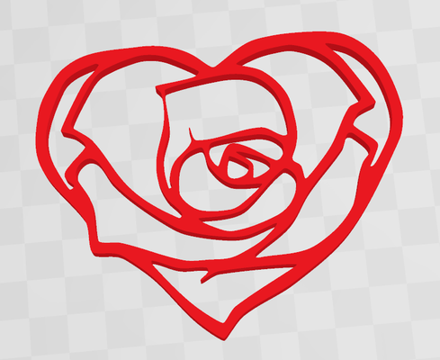 herz rose valentinstag by spore haushalt dekor glücklich kind dekoration spielzeug urlaub kinder deko farbe geschenk komisch niedlich diy blume schatz süss mädchen junge cool feier design benutzerdefiniert liebe 3d print model - Mito3D