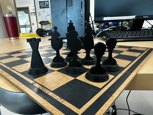 einfach drucken stück schach einstellen by außerirdischer eindringling spielzeuge spiele tafel drucken stücke montieren versammlung 3d print model - Mito3D