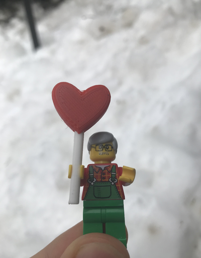 lego cuore by andy giocattoli giochi arte regalo amore san valentino 3d print model - Mito3D