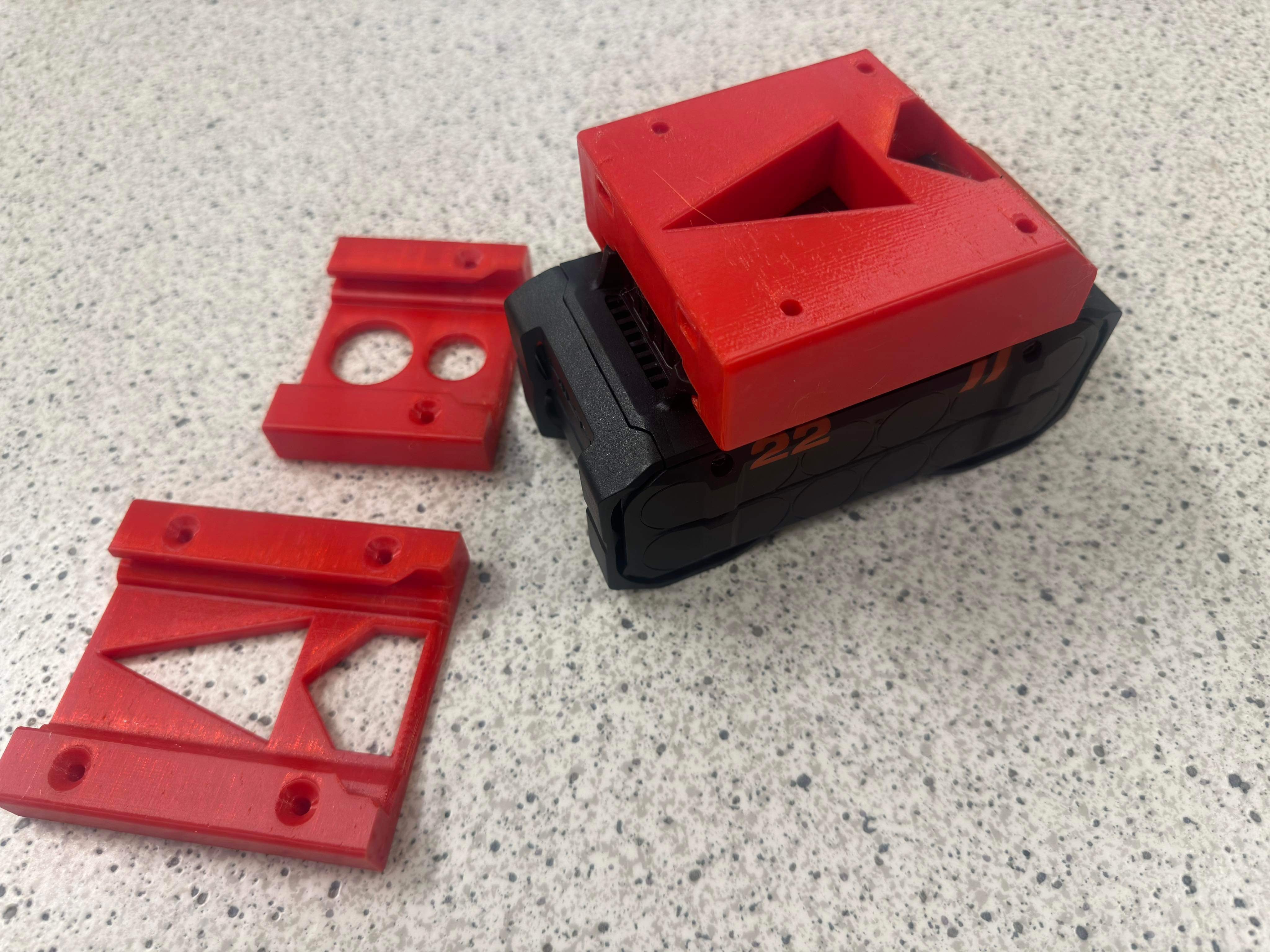 hilti b22 battery mounts by jjking42 tools shelf wall holder mount batteryholder batterymount 3D print model - Mito3D