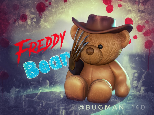 freddy orso by bugman 140 arte sculture halloween decorazione amici carina mostro orrore incubo sognare orsacchiotto barry peluche barrybear 3d print model - Mito3D