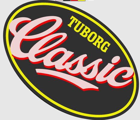 tuborg classique lumière boîte by benddk art panneaux logos boite bière logo 3d print model - Mito3D