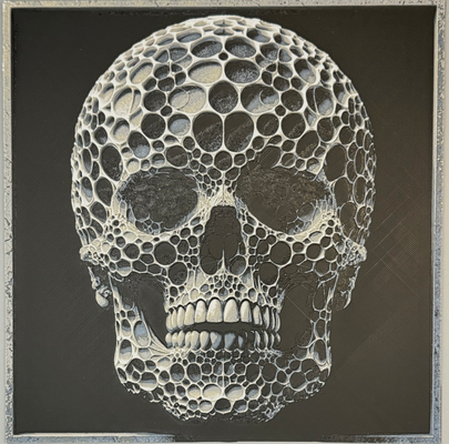 cranio voronoi pittura by donmatis arte modelli fucina cappelli filamento 3d print model - Mito3D