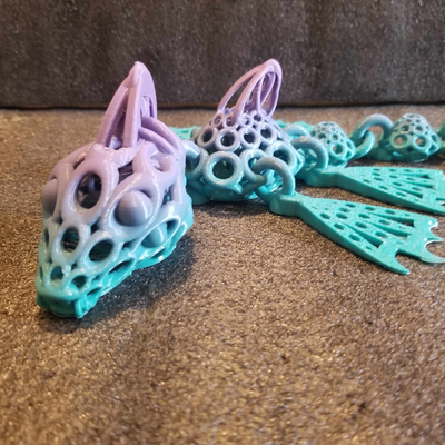 shakaworld3d bebek deniz kaplumbağa ejderha by minyatürler yaratıklar sanat mafsallı esnek kıpır 3d print model - Mito3D