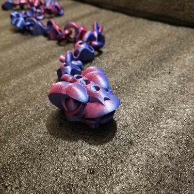 shakaworld3d mafsallı sproket engerek yılan by minyatürler hayvanlar sanat esnek kıpır 3d print model - Mito3D