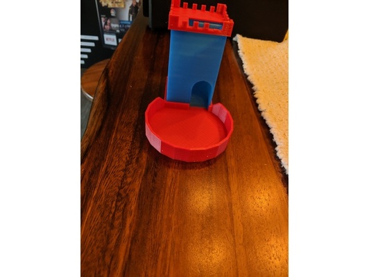 quick print dice tower by landlord rentz toys & games dicetower roller diceroller 3d print model - Mito3D