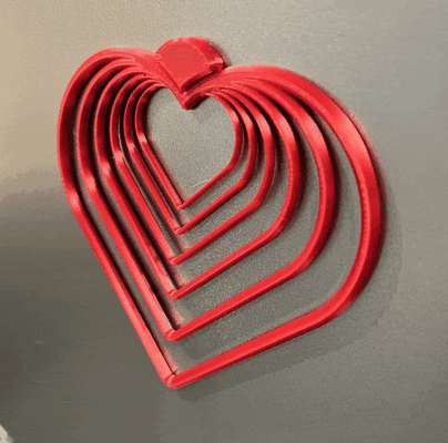 magnet heart photo & notes clip by jameswatts1990 art 2d valentine fridge st valentines day 3d print model - Mito3D