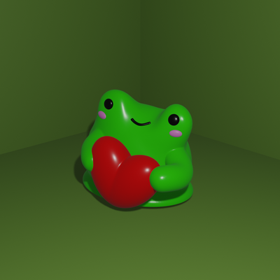 heart frog by balzo98 miniatures animals cute hearth sanvalentine san valentine froggy pac cuteness love loved boyfriend girlfriend 3d print model - Mito3D