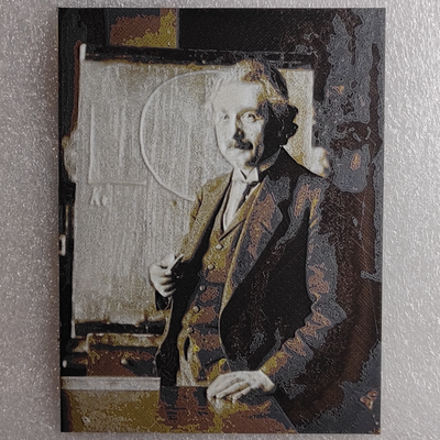 einstein 1921 by heisenberg carbono arte 2d forja chapéus 3d print model - Mito3D