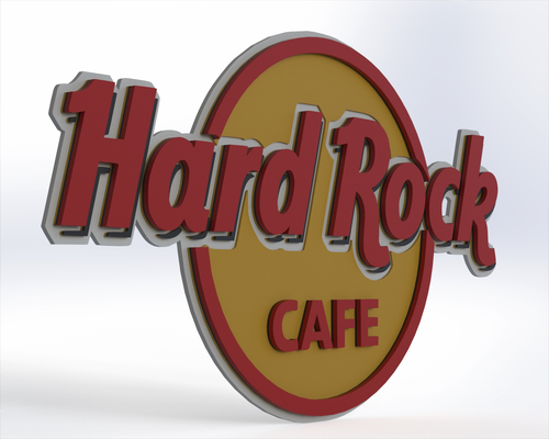 hard rock cafe 3d wall sign by thecreativelily art signs & logos no ams needed florida 3d print model - Mito3D