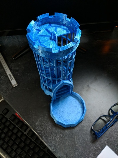dice tower remix remixed by landlord rentz toys & games board thingiverse 3d print model - Mito3D