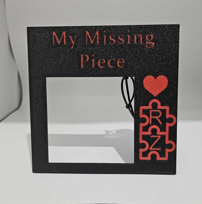 valentines my missing piece frame by zakzbb art models 3d print model - Mito3D