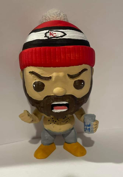 jason kelce by ashandrose miniature pop figura figurina calcio aquile 3d print model - Mito3D