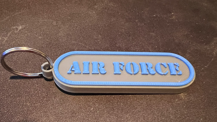 air force keychain by 3rdcoastprinting fashion models military 3d print model - Mito3D