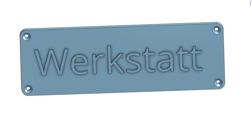 werkstatt schild by straßenri kunst zeichen logos 3d print model - Mito3D