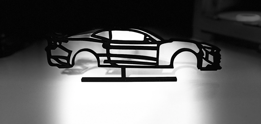 camaro zl1 1le silhouette by bolt3ddesign hobby diy fahrzeuge wagen anzeige 3d print model - Mito3D