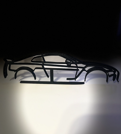 gtr silhouette by bolt3ddesign hobby diy fahrzeuge wagen anzeige 3d print model - Mito3D