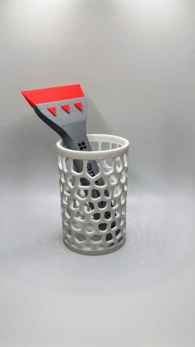 voronoid pencil holder cup by xavier rhynold-dobie generative 3d model my vase voronoidesign 3d print model - Mito3D