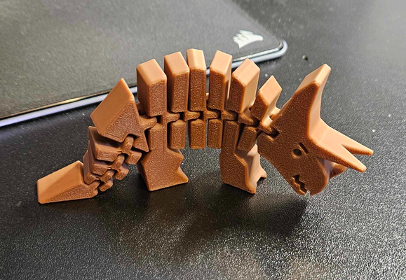 flexibel triceratops zappeln spielzeug neu gemischt by qwiktune miniaturen kreaturen flexi artikuliert artikulieren dino dinosaurier printinplace print place drucken ort 3d print model - Mito3D