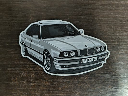 bmw e34 hueforge by hunterabcz art 2d vehicle car drift 3d print model - Mito3D